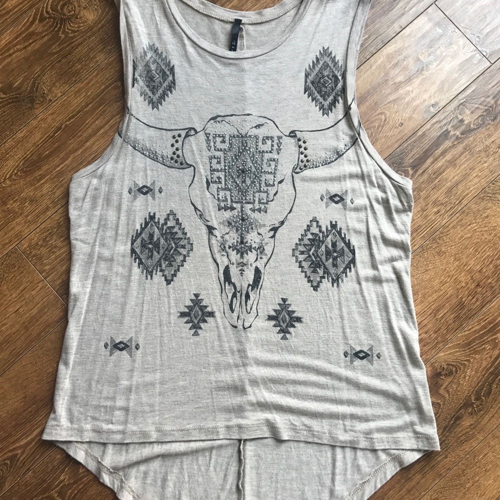 Bull Skull Tank Medium